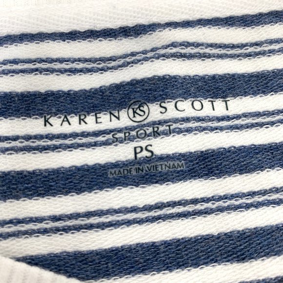 3/$25 Karen Scott Striped Boat Sweater 1/4 Sleeve Small - Picture 4 of 8